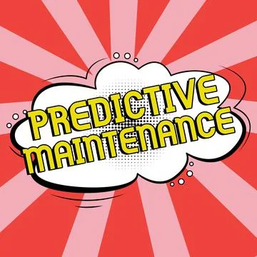 Text caption presenting Predictive Maintenance. Internet Concept Predict when Stock Illustration
