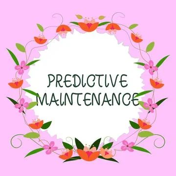 Text caption presenting Predictive Maintenance. Business concept Predict when Stock Illustration
