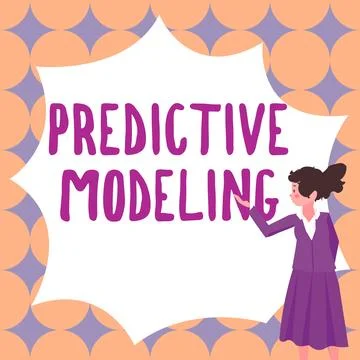 Text caption presenting Predictive Modeling. Business concept maintenance Stock Illustration