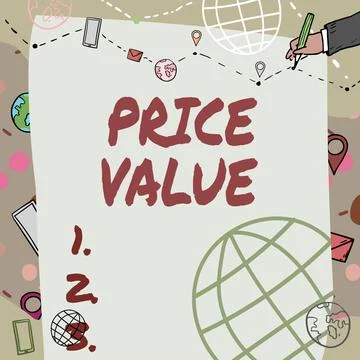 Text caption presenting Price Value. Business approach strategy which sets cost Stock Illustration