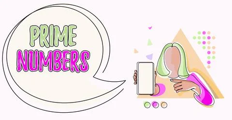 Text caption presenting Prime Numbers. Business showcase a positive integer イラスト素材