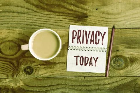 Text caption presenting Privacy. Business concept Right to keep personal matters 库存照片