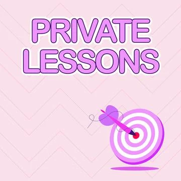 Text caption presenting Private Lessons. Business concept teaching which is Illustrazione stock