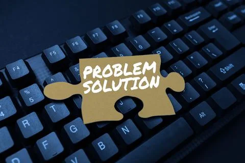 Text caption presenting Problem Solution. Internet Concept solving consists of 写真素材