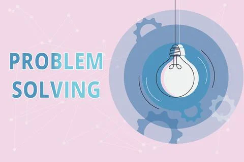 Text caption presenting Problem Solving. Word for process of finding solutions Illustrazione stock