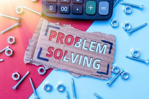 Text caption presenting Problem Solving. Business approach process of finding Stock Photos