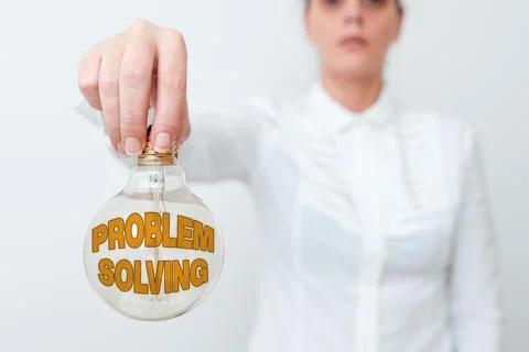 Text caption presenting Problem Solving. Business showcase process of finding Foto stock