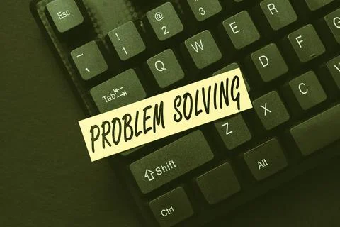 Text caption presenting Problem Solving. Concept meaning process of finding Foto stock