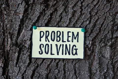 Text caption presenting Problem Solving. Business showcase to find an answer or Foto stock