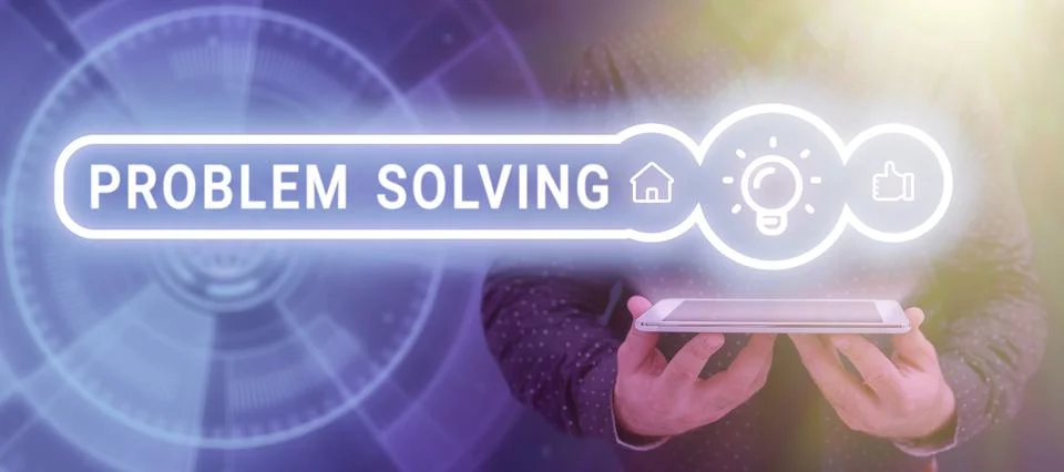 Text caption presenting Problem Solving. Business overview having a good Stock Photos