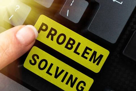 Text caption presenting Problem Solving. Business showcase having a good 库存照片