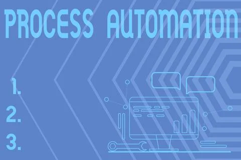 Text caption presenting Process Automation. Business concept the use of イラスト素材