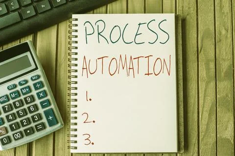 Text caption presenting Process Automation. Internet Concept the use of Fotos de archivo