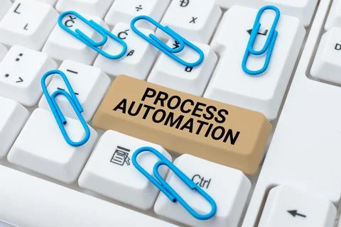 Text caption presenting Process AutomationTransformation Streamlined Robotic To Stock Photos