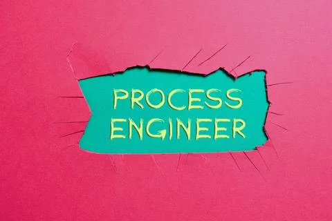 Text caption presenting Process Engineer. Business idea deciding how to go about Stock Photos