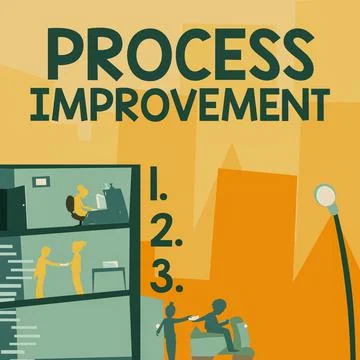 Text caption presenting Process Improvement. Business idea task of identifying Stock Illustration
