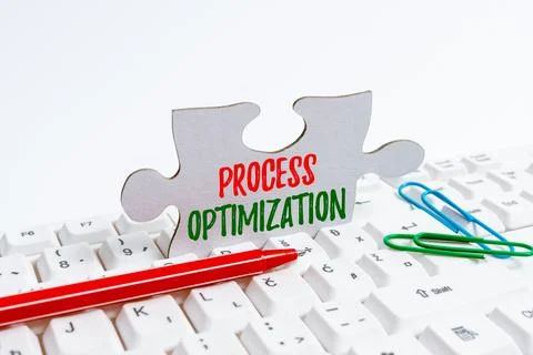 Text caption presenting Process Optimization. Business concept improves the Stock Photos