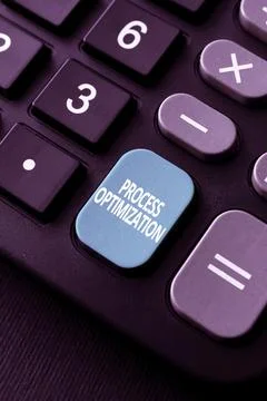 Text caption presenting Process Optimization. Word Written on improves the Stock Photos