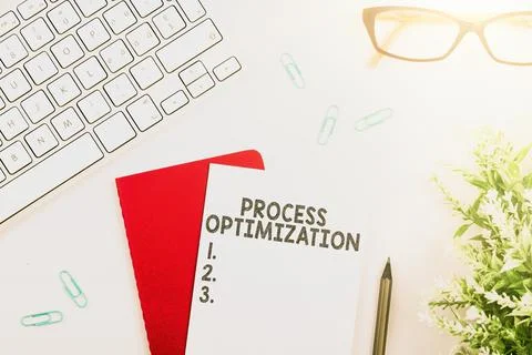 Text caption presenting Process Optimization. Business showcase Improve Stock Photos