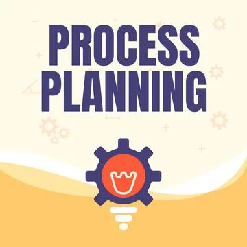 Text caption presenting Process Planning. Internet Concept the development of Stock Illustration