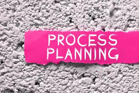 Text caption presenting Process Planning. Business idea the development of goals Stock Photos