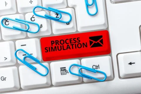 Text caption presenting Process Simulation. Conceptual photo Technical Stock Photos