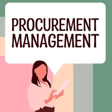 Text caption presenting Procurement Management. Conceptual photo buying Goods Stock Illustration