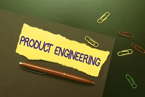 Text caption presenting Product Engineering. Business idea process of designing Stockfoto's