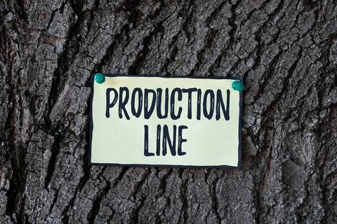 Text caption presenting Production Line. Business approach set of sequential Stock Photos