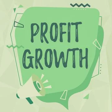 Text caption presenting Profit Growth. Business idea Objectives Interrelation of Stock Illustration