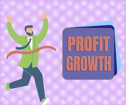 Text caption presenting Profit Growth. Business approach Objectives Stock Illustration