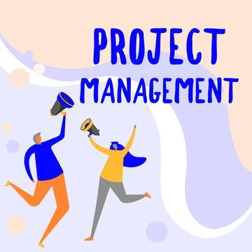 Text caption presenting Project Management. Word Written on Application Process Stock Illustration