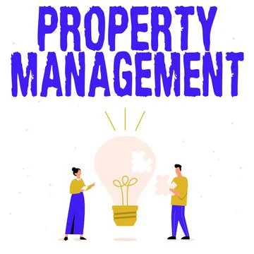 Text caption presenting Property Management. Internet Concept Overseeing of Real Stock Illustration