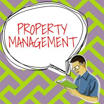 Text caption presenting Property Management. Concept meaning Overseeing of Real Stock Illustration