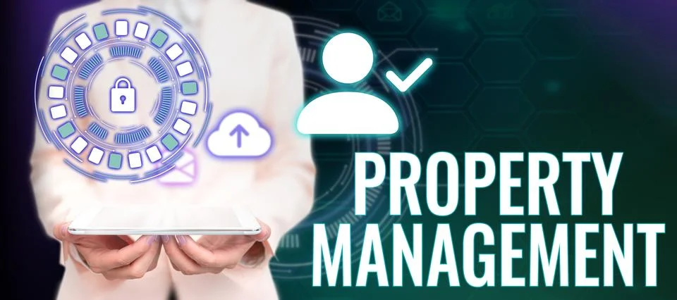 Text caption presenting Property Management. Concept meaning Overseeing of Real Stock Photos