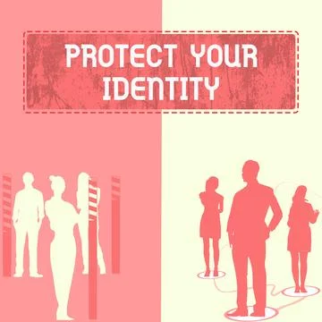 Text caption presenting Protect Your Identity. Business concept enabling privacy Stock Illustration