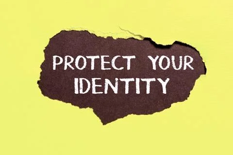 Text caption presenting Protect Your Identity. Business idea enabling privacy on Stock Illustration