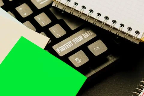Text caption presenting Protect Your Data. Business showcase cyber security safe Stock Photos