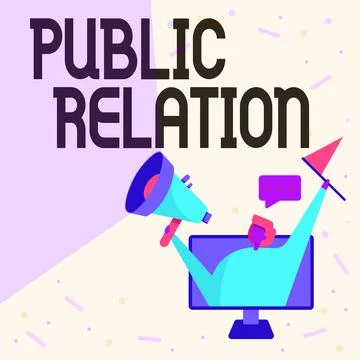 Text caption presenting Public Relation. Business approach practice of イラスト素材
