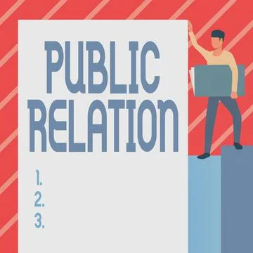 Text caption presenting Public Relation. Concept meaning practice of イラスト素材