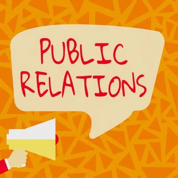 Text caption presenting Public Relations. Word Written on practice managing Illustrazione stock