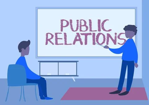 Text caption presenting Public Relations. Business approach practice managing Stock Illustration