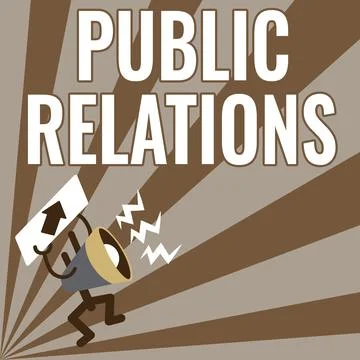 Text caption presenting Public Relations. Word for practice managing spread of Illustrazione stock