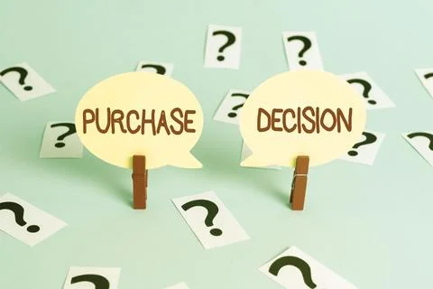 Text caption presenting Purchase Decision. Internet Concept process that leads a Stock Photos