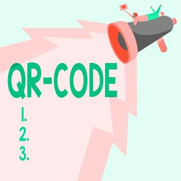 Text caption presenting Qr Code. Business overview the trademark for a type of 스톡 일러스트