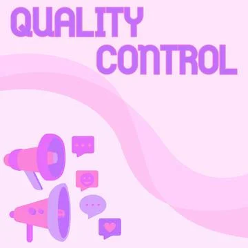 Text caption presenting Quality Control. Business approach a system of Illustrazione stock