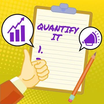 Text caption presenting Quantify It. Internet Concept Measure the size or amount Stock Illustration