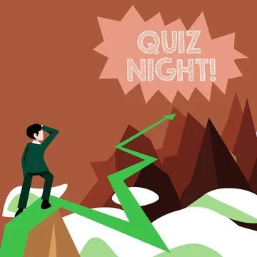 Text caption presenting Quiz Night. Conceptual photo evening test knowledge 스톡 일러스트