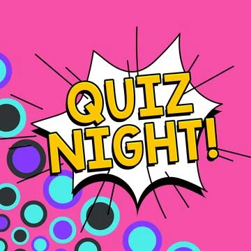 Text caption presenting Quiz Night. Word Written on evening test knowledge 스톡 일러스트