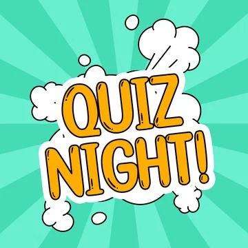 Text caption presenting Quiz Night. Business concept evening test knowledge Stock Illustration
